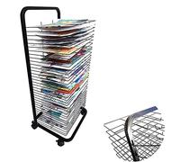 Sturdy Metal Art Drying Rack with Swivel Wheels - 35-Layer Art Cart for Classroom Studio & Home Use - Perfect for Display Storage & nizing Artwork