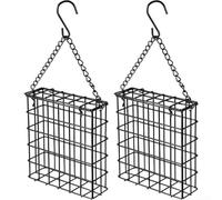 Sturdy Metal Bird Feeder for Outside Hanging That Holds One Standard Suet Cake to Encourage Garden Bird Activity (1pc)