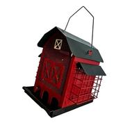 Sturdy Metal Bird Feeder with Complete Access and Drain Openings for Outdoor Use Observation Bird Feeder for Yard