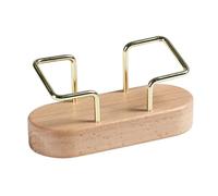 Sturdy Metal Business Card Display Rack with Dual-Slot Design for Reception Desk Tabletop Home Organization Storage Business Card Holders