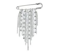 Sturdy Metal Fringe Brooch with Detachable Waist Shaping Feature Elegant Lapel Pin for Blouses and Outerwear Tassels Pin