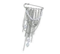 Sturdy Metal Fringe Brooch with Detachable Waist Shaping Feature Elegant Lapel Pin for Blouses and Outerwear Multifunction Brooch