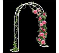 Sturdy Metal Garden Arbor Arch - Steel Frame Rose Trellis for Climbing Plants, Wedding Decorations, Outdoor Garden Gateway, Black (180x40x220CM)