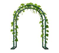 Sturdy Metal Garden Arch 1.8M for Climbing Plants Green Steel Trellis for Outdoor Weddings & Parties Backyard Arbour Decoration (W0.8 x H2.0m)