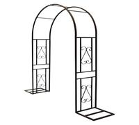 Sturdy Metal Garden Arch, 180x230cm Bronze Wedding Arbor with Base, Decorative Rose Trellis for Backyard, Patio, and Outdoor Spaces - Ideal for Events and Landscaping