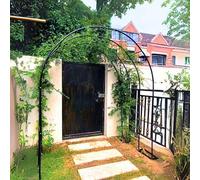Sturdy Metal Garden Arch 2.0m3.5m Elegant Trellis for Climbing Plants Black Rose Arch Perfect for Weddings & Patio Decor Durable & Stylish 300 x 220 cm