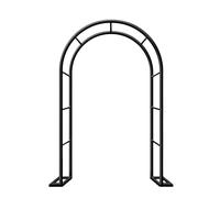 Sturdy Metal Garden Arch - Black Steel Frame Arbour for Indoor/Outdoor Use Perfect Wedding Pergola Trellis for Climbing Plants Roses Vines Party Decor (W140 x H230cm)