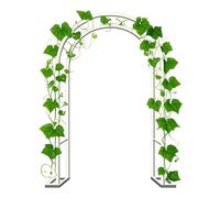 Sturdy Metal Garden Arch for Climbing Plants 2.0m Tall Steel Trellis for Outdoor Weddings & Parties White Arbour for Backyard Lawn Decoration (W0.8m)