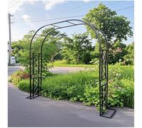Sturdy Metal Garden Arch for Climbing Plants Galvanized Rose Arbor Trellis Wedding Decor Archway 260cm x 250cm Perfect for Outdoor Support and Landscaping
