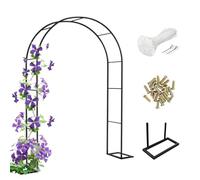 "Sturdy Metal Garden Arch for Climbing Plants, Perfect for Weddings & Parties, 200/220/230cm Height, Black Trellis for Backyard Decor, Ideal for Vines & Flowers"