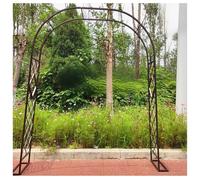Sturdy Metal Garden Arch for Climbing Plants, Weather-Resistant Pergola Trellis, Rose Support Structure, 3.4m x 2.4m, Brown, Ideal for Outdoor Decor and Gardening.