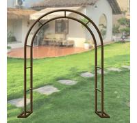 Sturdy Metal Garden Arch for Climbing Roses Decorative Bronze Trellis for Flowers Wedding Arbor 180cm Wide x 220cm High Beautiful Outdoor Accent.