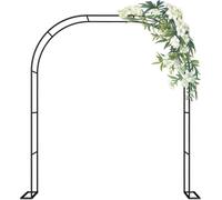 Sturdy Metal Garden Arch for Roses 1.4M/1.8M/2.4M/3M/3.5M Wedding Pergola White Outdoor Trellis 2.4M Wide x 2.2M High Garden Support Structure