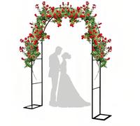 Sturdy Metal Garden Arch for Weddings 19mm Galvanized Pipe 5.9x7.2ft for Climbing Plants Black Garden Arbor Arbor for Outdoor Events