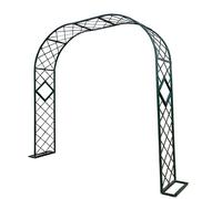 Sturdy Metal Garden Arch Galvanized Wedding Arbor Durable Pergola Trellis for Climbing Plants Green Rose Arch 2.4m Wide x 2.3m High Ideal for Outdoor Decor