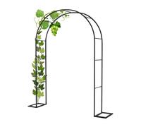 Sturdy Metal Garden Arch Pergola - Elegant Trellis for Decorative Support, Arched Arbor for Roses, Available in Multiple Widths (Black, 80W x 200H cm)