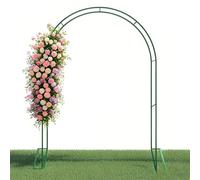 Sturdy Metal Garden Arch - Rustproof Pergola for Climbing Plants, Outdoor Wedding Decoration, Grape Vine Trellis, 4.6ft Wide x 7.9ft High & 7.6ft Wide x 6.4ft High (Green)