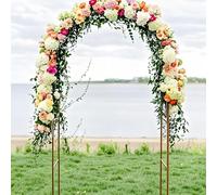 Sturdy Metal Garden Arch Trellis for Climbing Plants Outdoor Rose Pergola Various Sizes (Bronze 140cm x 230cm) Perfect Backyard Decoration and Support