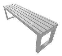 Sturdy Metal Garden Bench - 40in White Cast Iron Patio Seating, Durable Outdoor Furniture for Lawn, Park, Deck and Porch Decor - Iron Steel Frame