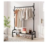 Sturdy Metal Rolling Clothes Rack - Portable Open Wardrobe nizer for Bedroom, Living Room, Entryway with Wheels - Adjustable Garment Sto Cart