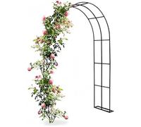 Sturdy Metal Rose Arch for Climbing Plants Garden Arches Galvanized Heavy-Duty Garden Trellis Black Floral Arbor (W350 x H220 cm) - Perfect for Outdoor Decor