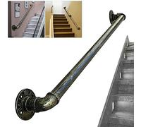 Sturdy Metal Stair Handrail Adjustable 16m WallMounted Safety Railing for Indoor/Outdoor Use SlipResistant Grip Ideal for Enhanced Security & Support