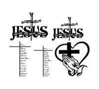 Sturdy Metal Wall Art Combining Praying Hands and Cross Imagery for Faith-Centered Residential Spaces (D)