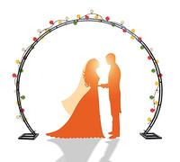 Sturdy Metal Wedding Arch for Outdoor Ceremony Balloon Trellis Climbing Plant Support with Base - Perfect for Garden Decor and Special Events