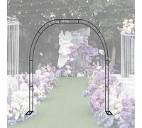 Sturdy Metal Wedding Arch, Garden Trellis for Roses, 80-350cm Width Options, Elegant Black Arbor for Outdoor Events and Decorations, W120x220cm Size