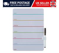 Sturdy Metal Weekly Dry Erase Board with Magnetic Surface for Easy Organization
