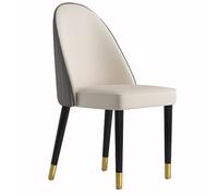Sturdy Microfiber Leather Dining Chairs with Carbon Steel Legs - Stylish Makeup & Living Room Side Chairs in Rice White & Cement Grey for Modern Home Decor
