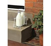 Sturdy Milk bottle Holder (2 bottles) - Doorstep milk bottle holder - Holds & Protects 2 bottles - Weatherproof - Milk crate
