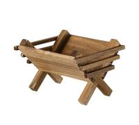Sturdy Mini Manger Bed Ornament, Christmas Decoration,For Nativity Scene Ornaments, Compact Enough To Be Placed On Bookshelves, Desktops, Or In Churches