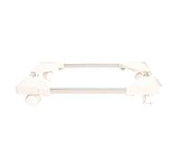 Sturdy Mobile CPU Stand with 4 Durable Wheels for Easy Movement, Adjustable Width 8.6" to 13.4", Steel and Plastic, Ideal for Home and Office (White Size Adjustable Universal Brake Wheels)