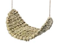 Sturdy Natural Grass Parrot Perch Swing Toy For Small Birds Secure Installation Indoor Outdoor Bird Swing Perch