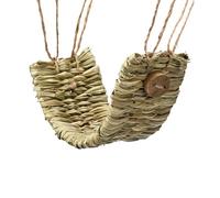 Sturdy Natural Grass Parrot Perch Swing Toy For Small Birds Secure Installation Indoor Outdoor Bird Swing Perch