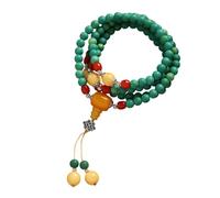 Sturdy Natural Turquoise 108 Bead Strands Unisex Stone Wristband Accessory Suitable for Jewelry Making Beaded Necklace