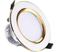 Sturdy One-Piece Ultra-Thin LED Downlights Daylight Lamp 110V-240V 3000K/6000K Certified Recessed Ceiling Lights downlights(White Light,7w) (Warm Light 7w)