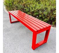 Sturdy Outdoor Garden Bench - Galvanized Steel Pipe Stool for Patios Terraces Lawns Balconies & Indoors - Red 120cm/47in - Perfect for Relaxation & Entertaining