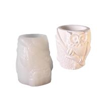 Sturdy Owl Flower Pots Silicone Mold Works with Various Materials Including Plaster Resin and Cement Pencil Holder Home Decors Craft