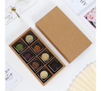 Sturdy Paper Cake Box for 8 Cupcakes Suitable for Muffin Desserts and 80g Mooncakes with Smooth and Clean Finish (1#)