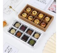 Sturdy Paper Cake Box for 8 Cupcakes Suitable for Muffin Desserts and 80g Mooncakes with Smooth and Clean Finish (5#)