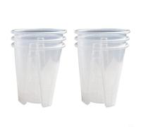 Sturdy Plastic Flower Pot with Side and Bottom Holes for Improved Ventilation for Indoor Plant Lovers and Gardeners (16cm/6pcs)