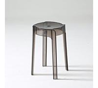Sturdy Plastic Sitting Stool - Stackable Design, Waterproof Clear Acrylic Shower Chair for Bathroom, Kitchen, Bedroom, Dining, Home and Office