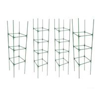 Sturdy Plastic Tomato Cage and Climbing Plant Trellis Support System for Garden Vegetables Flowers Beans Peppers Easy Assembly Vertical Growth Green 40 Pieces(D)