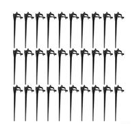 Sturdy Plastic Yard Stakes for String Lights 30 Pieces Black(black)