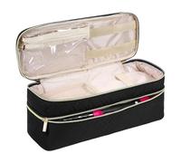 Sturdy Polyester Hair Tool Storage Pouches with Meshes Pockets Elastic Bands Perfect for Travel Home Use Double Layer Padded Blow Dryer Travel Case