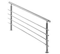 Sturdy Porch Exterior Stair Railing Kit - Adjustable 3-7 Step il with Steel Wire, Hins & Posts for Concrete/Wood/Brick Stairs, Easy Install, 31-63 inch Length, 33.5 inch Height