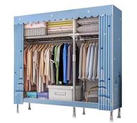 Sturdy Portable Wardrobe Closet - Freestanding Metal Frame Storage Rack Easy Assembly Clothes for Bedroom and Space-Saving Solution