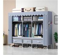 Sturdy Portable Wardrobe ClosetFoldable Fabric Storage for Bedroom Apartments & DormsMultifunctional Minimalist Design (205x45x170cm)